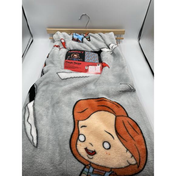 NEW Chucky Halloween Plush Throw Blanket Rare-Fast Shipping!!! - Picture 5 of 10